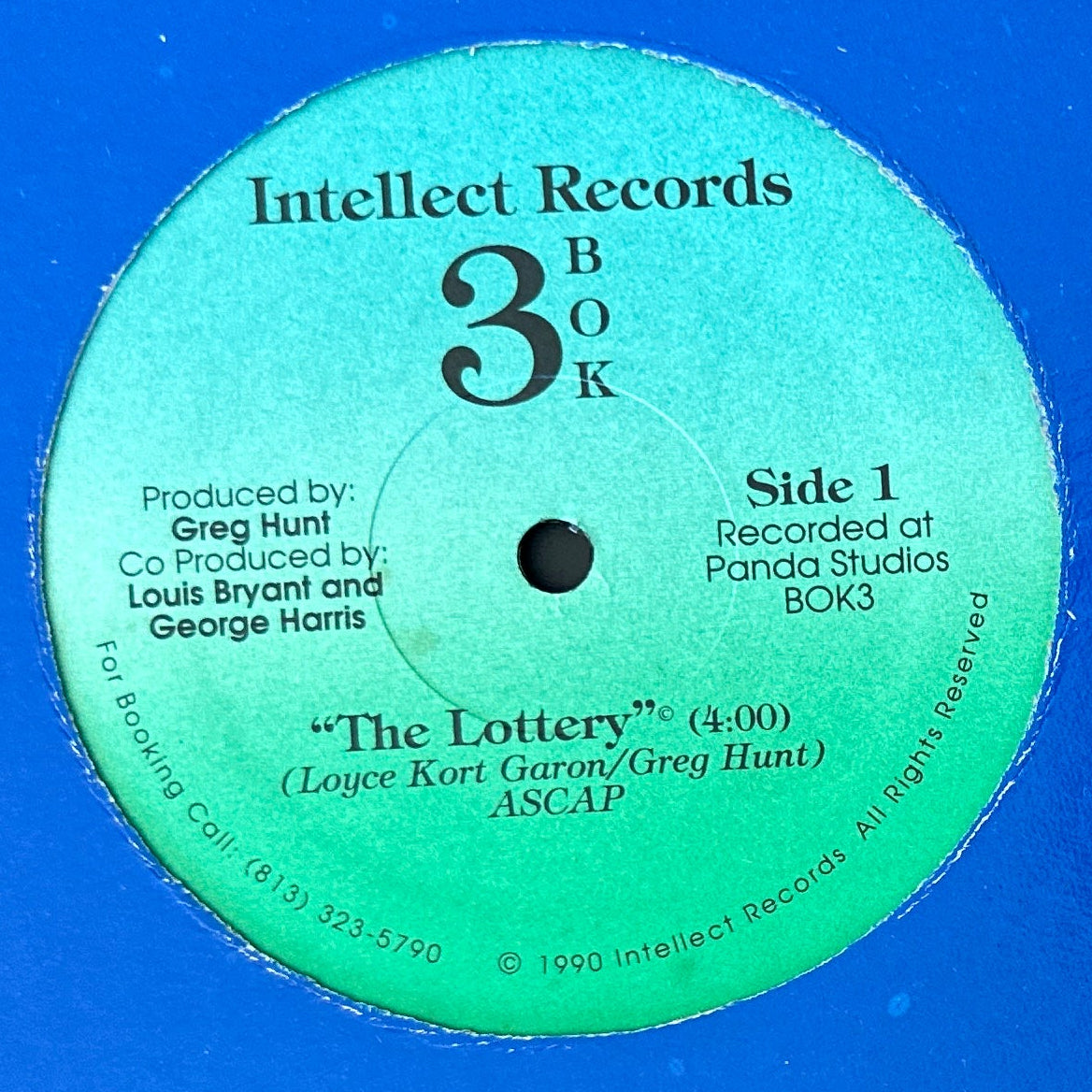 3 Bok In Effect – The Lottery 12" Electro Rap / Hip Hop 1990 Intellect Rec