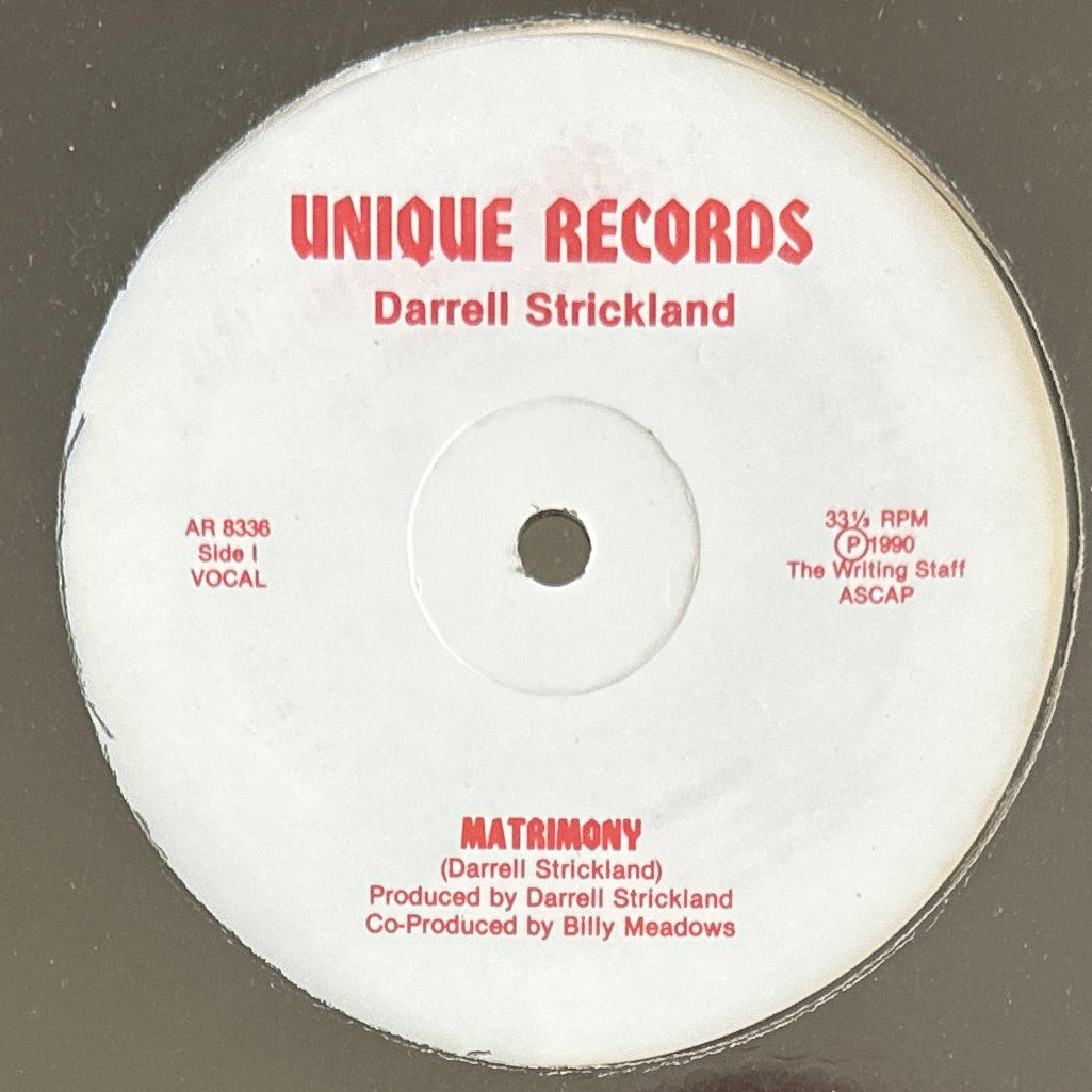 Dar-Rell Stickland – Matrimony 12" R&B / Swing / Boogie 1990