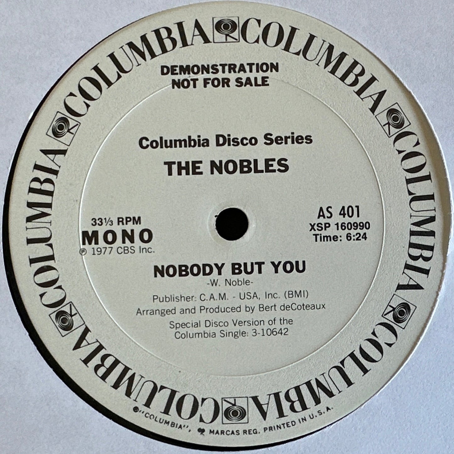 The Nobles – Nobody But You 12" Disco Funk / Soul 1977