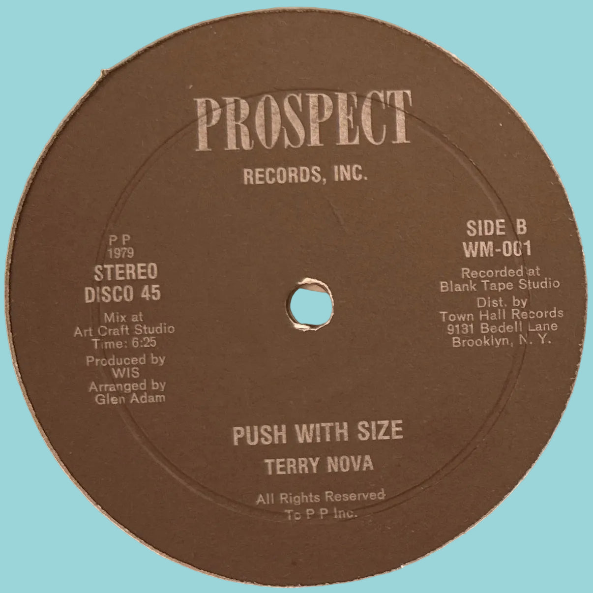 Terry Nova – Push With Size 12" Disco Funk / Soul 1979 Prospect Records