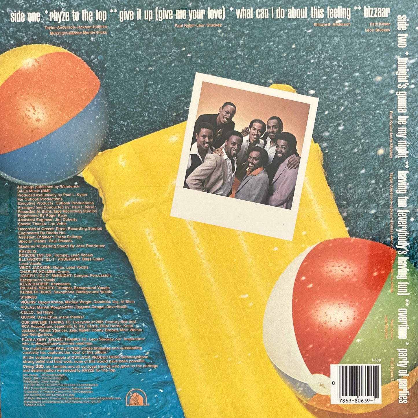 Rhyze – Rhyze To The Top LP Disco Funk 1981
