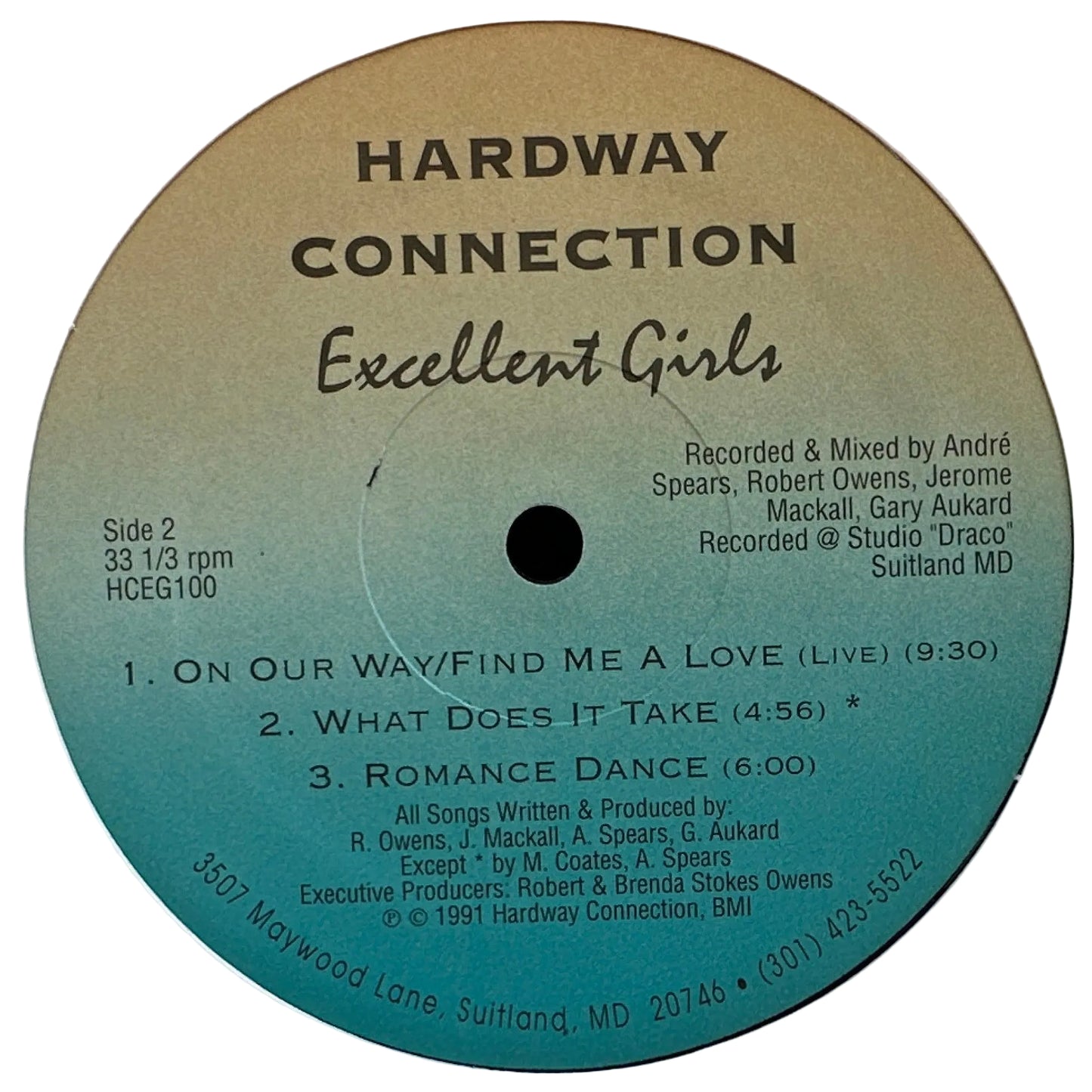 Hardway Connection – Excellent Girls LP Modern Soul / R&B 1991 MD