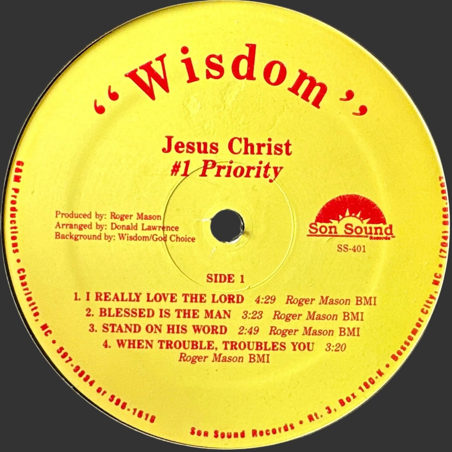 Unknown Gospel Lp Wisdom