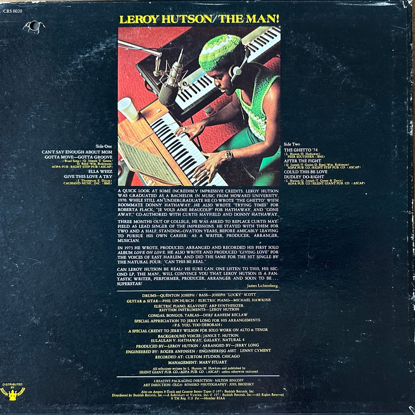 Leroy Hutson – The Man! LP Jazz Funk / Soul Mellow Grooves 1974