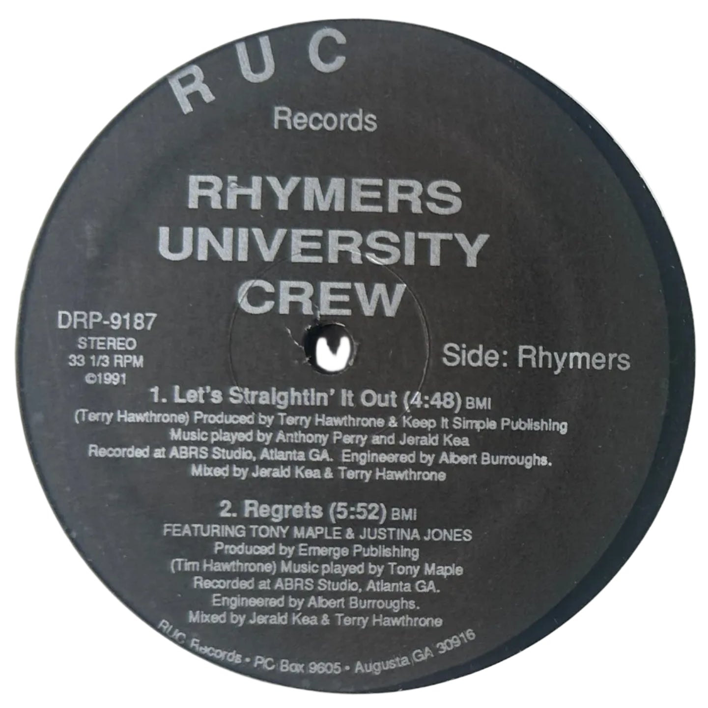 Rhymers University Crew – Rhymers University Crew 12" New Jack Swing / R&B 1991