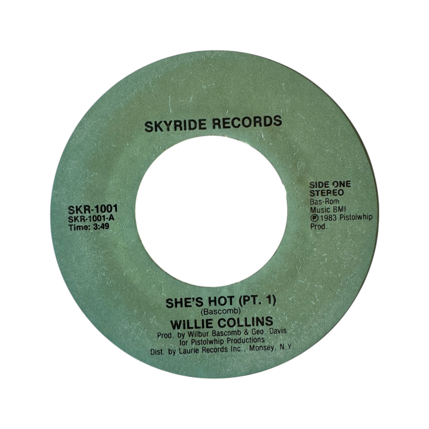 Willie Collins – She's Hot 7" Soul Funk / Boogie 1983 Skyride