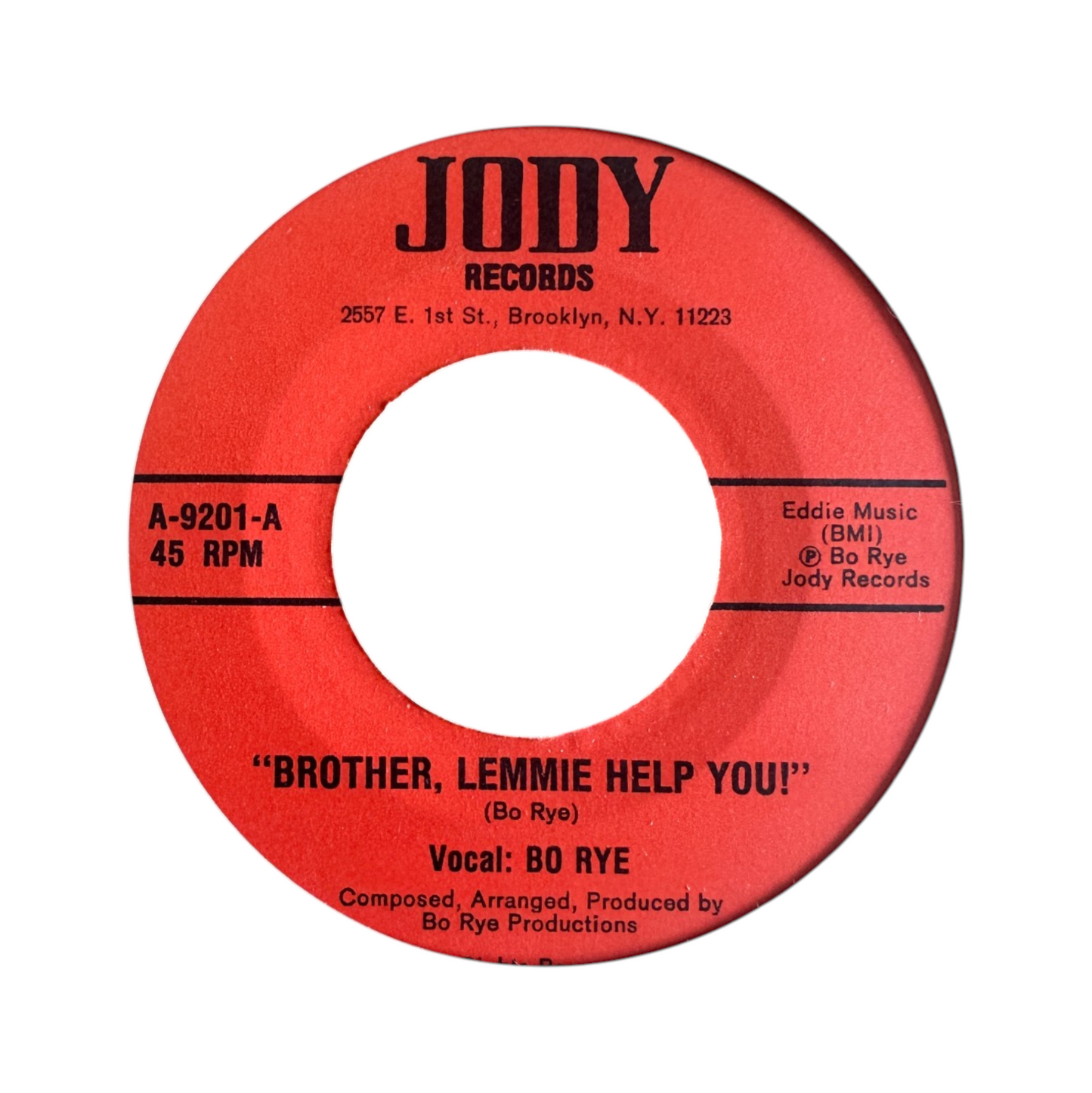 Bo Rye – Brother, Lemmie Help You! 7" Modern Soul Lo-Fi Jazz 80's