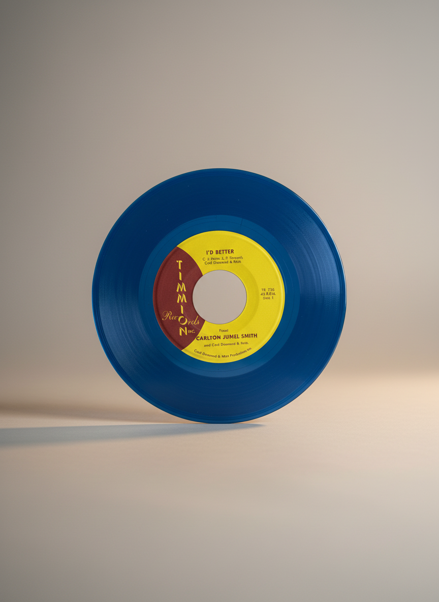 Carlton Jumel Smith With Cold Diamond & Mink – I’d Better 7" Soul Funk Colored Vinyl Timmion 2019