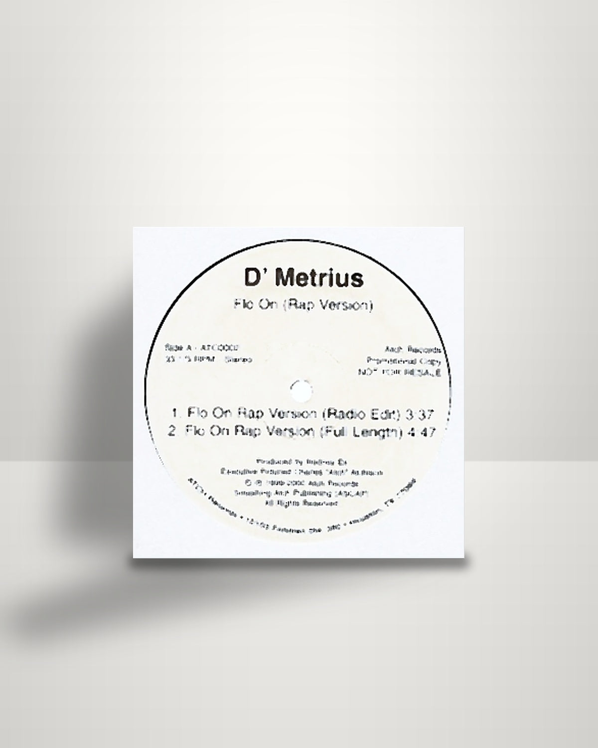 D' Metrius – Flo On - 12" - Atch Records US 1999