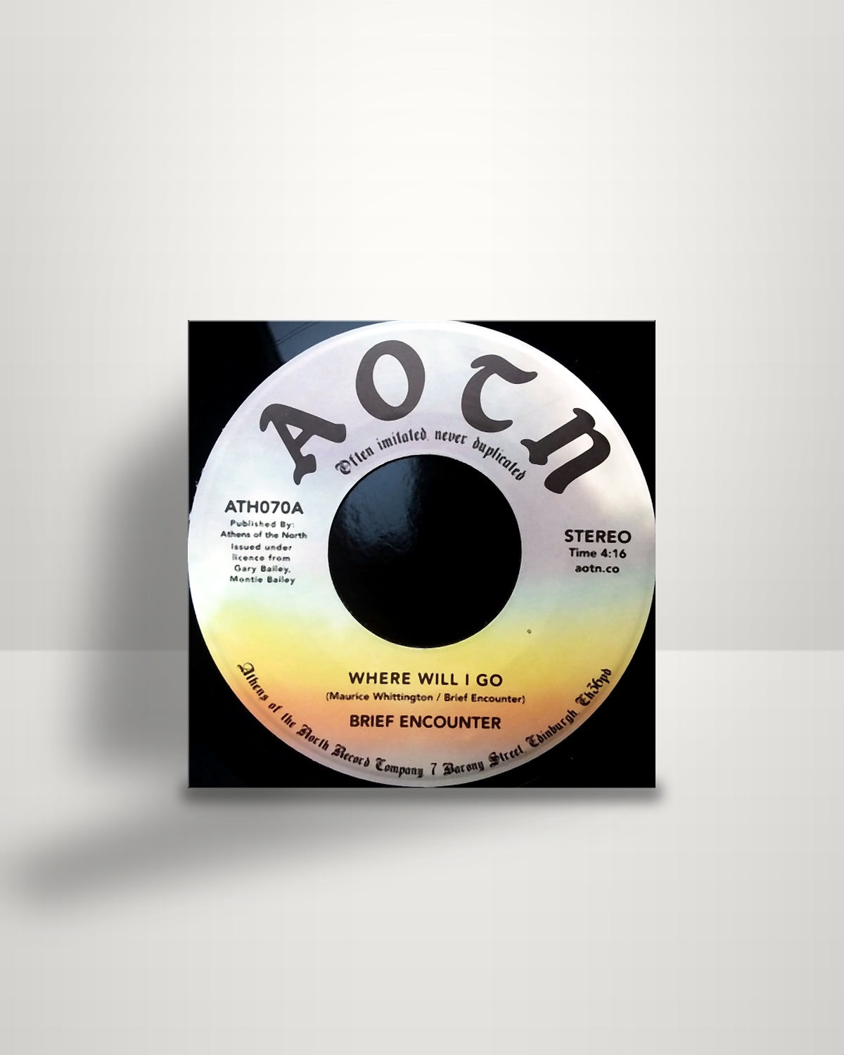 Brief Encounter – Where Will I Go / Always - 7" - Athens Of The North UK 2018
