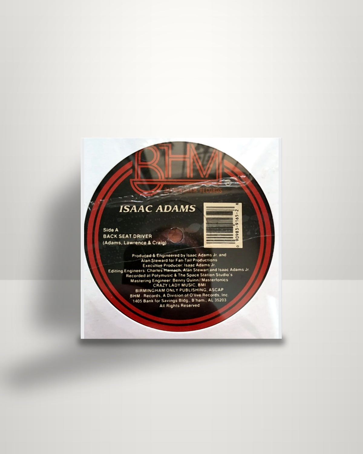 Isaac Adams – Back Seat Driver - 12" - BHM Records US