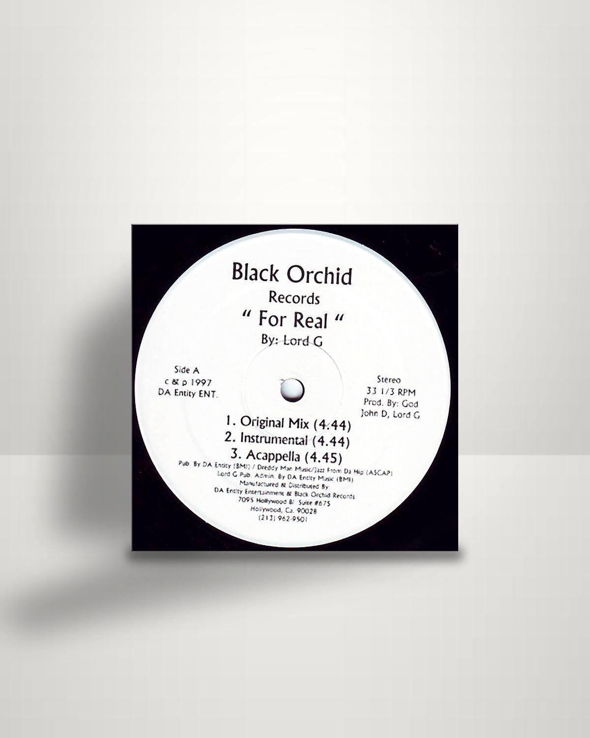 Lord G – For Real - 12" - Black Orchid Records US 1997