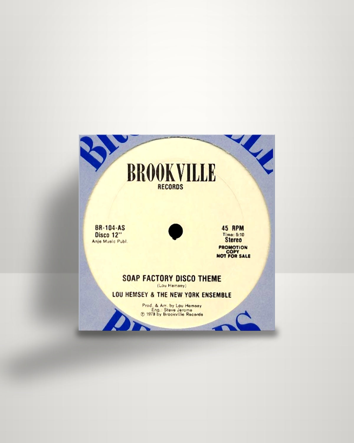 Lou Hemsey & The New York Ensemble – Soap Factory Disco Theme - 12" - Brookville Records US 1978