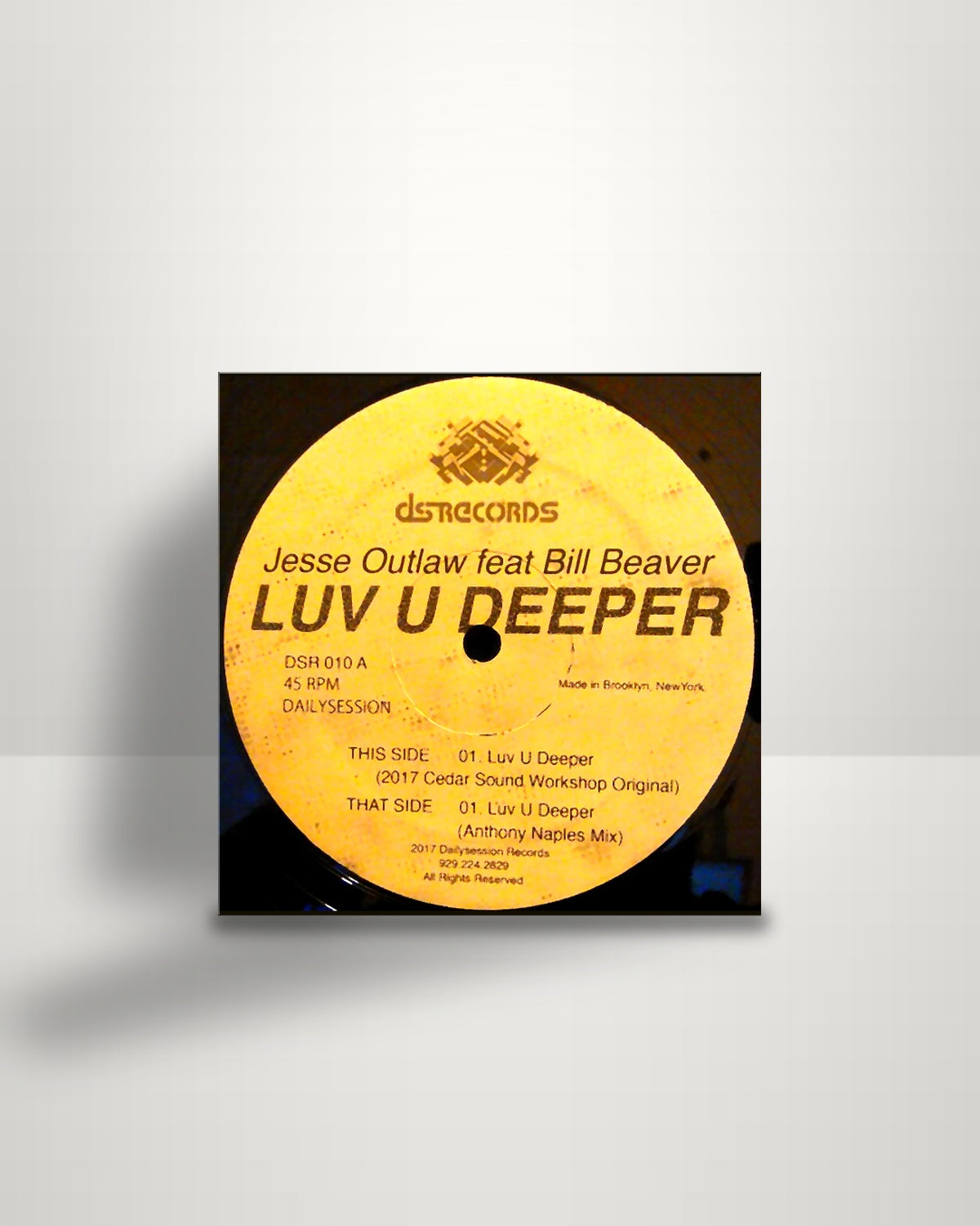 Jesse Outlaw Feat Bill Beaver – Luv U Deeper - 12" - Dailysession Records US 2017