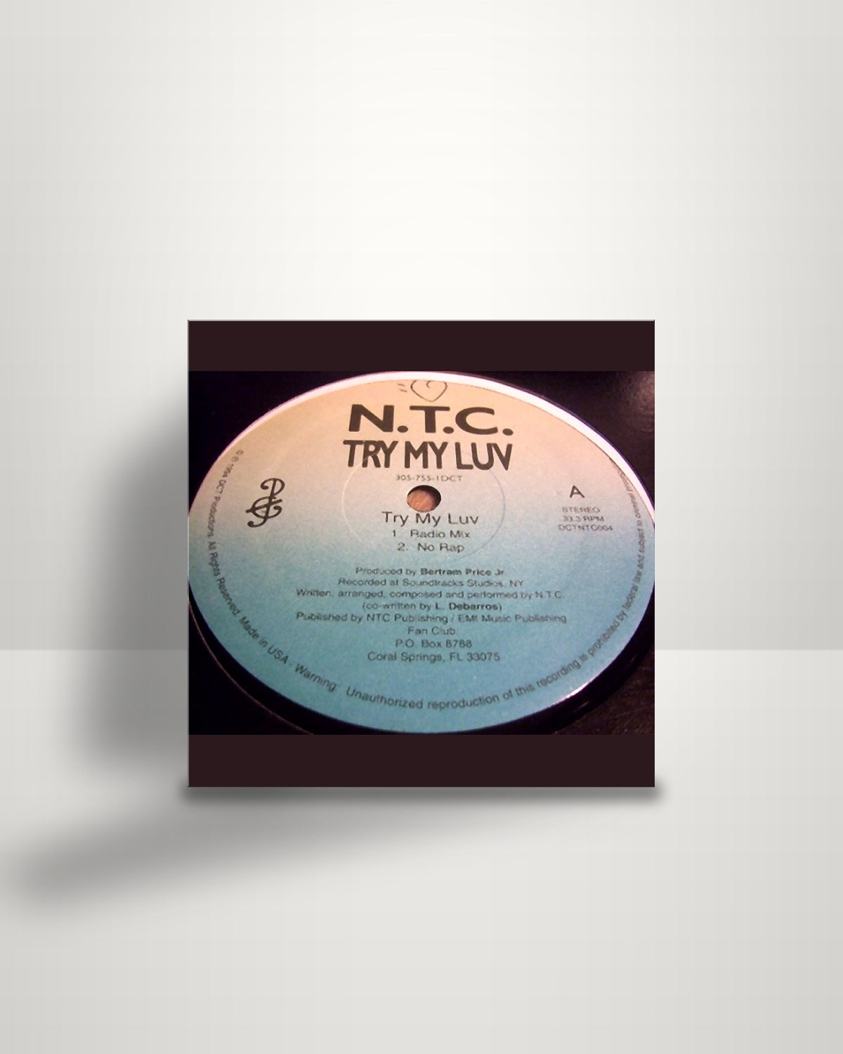N.T.C. – Try My Luv - 12" - DCT Productions US 1994