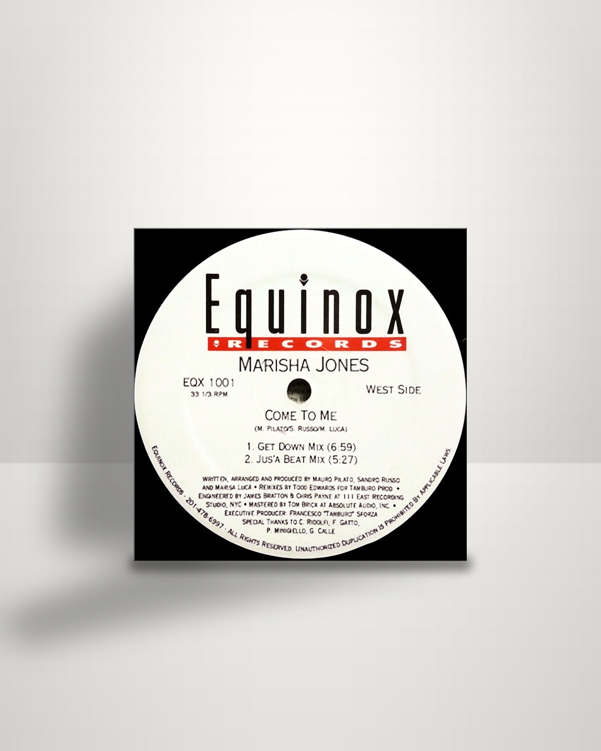 Marisha Jones – Come To Me - 12" - Equinox Records US 1992