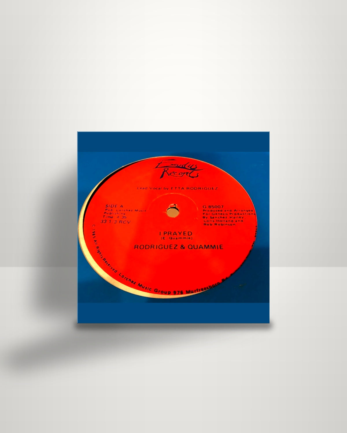 Etta Rodriguez & Ellsworth Quammie – I Prayed - 12" - Exodus Records US 1985