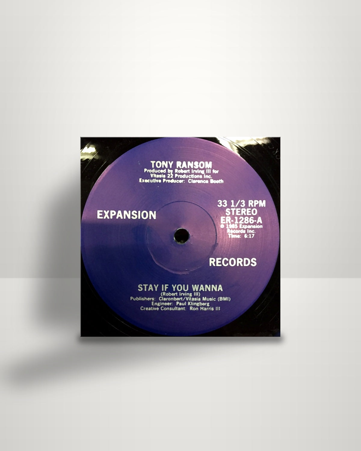 Tony Ransom – Stay If You Wanna - 12" - Expansion Records Inc. US 1985