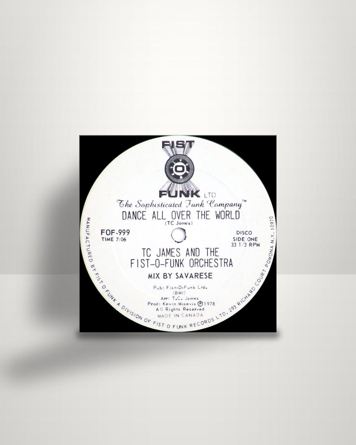 The Tom C. James And Fist-O-Funk Orchestra – Dance All Over The World - 12" - Fist-O Funk CA 1978