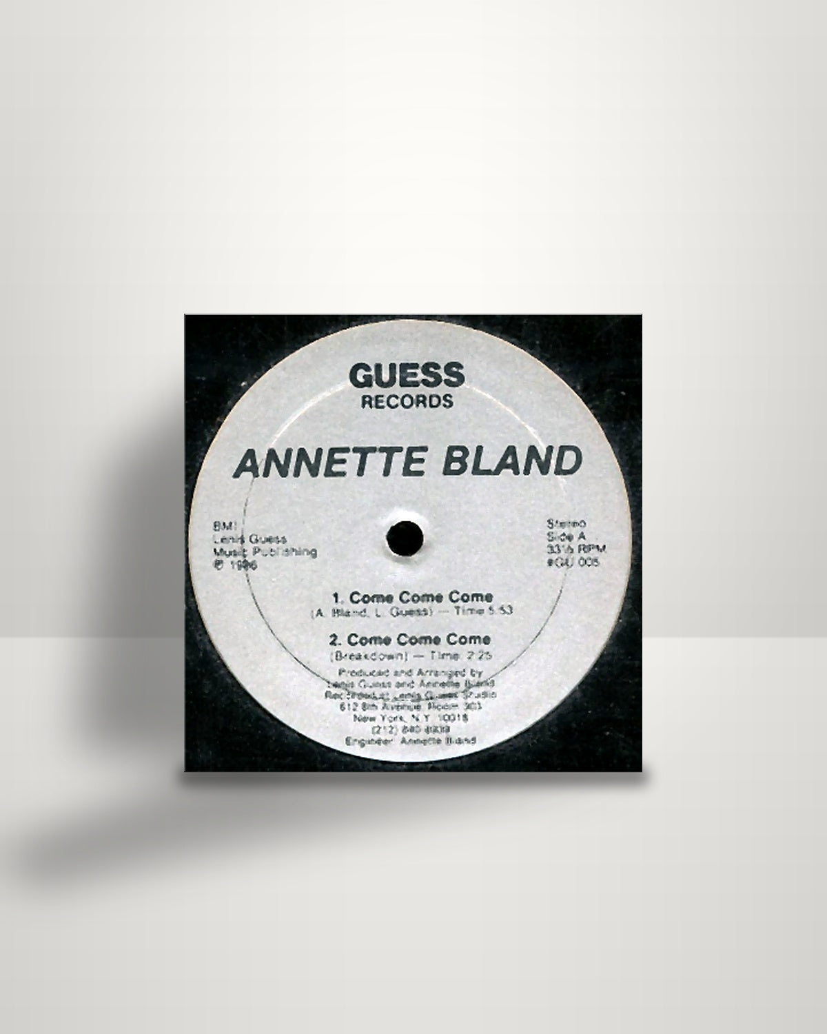 Annette Bland – Come Come Come - 12" - Guess Records US 1986