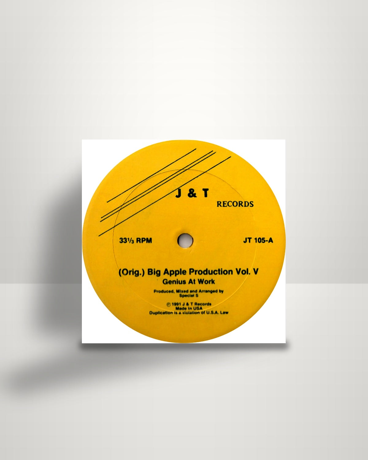 Various – (Orig.) Big Apple Production Vol. V - 12" - J & T Records US 1991