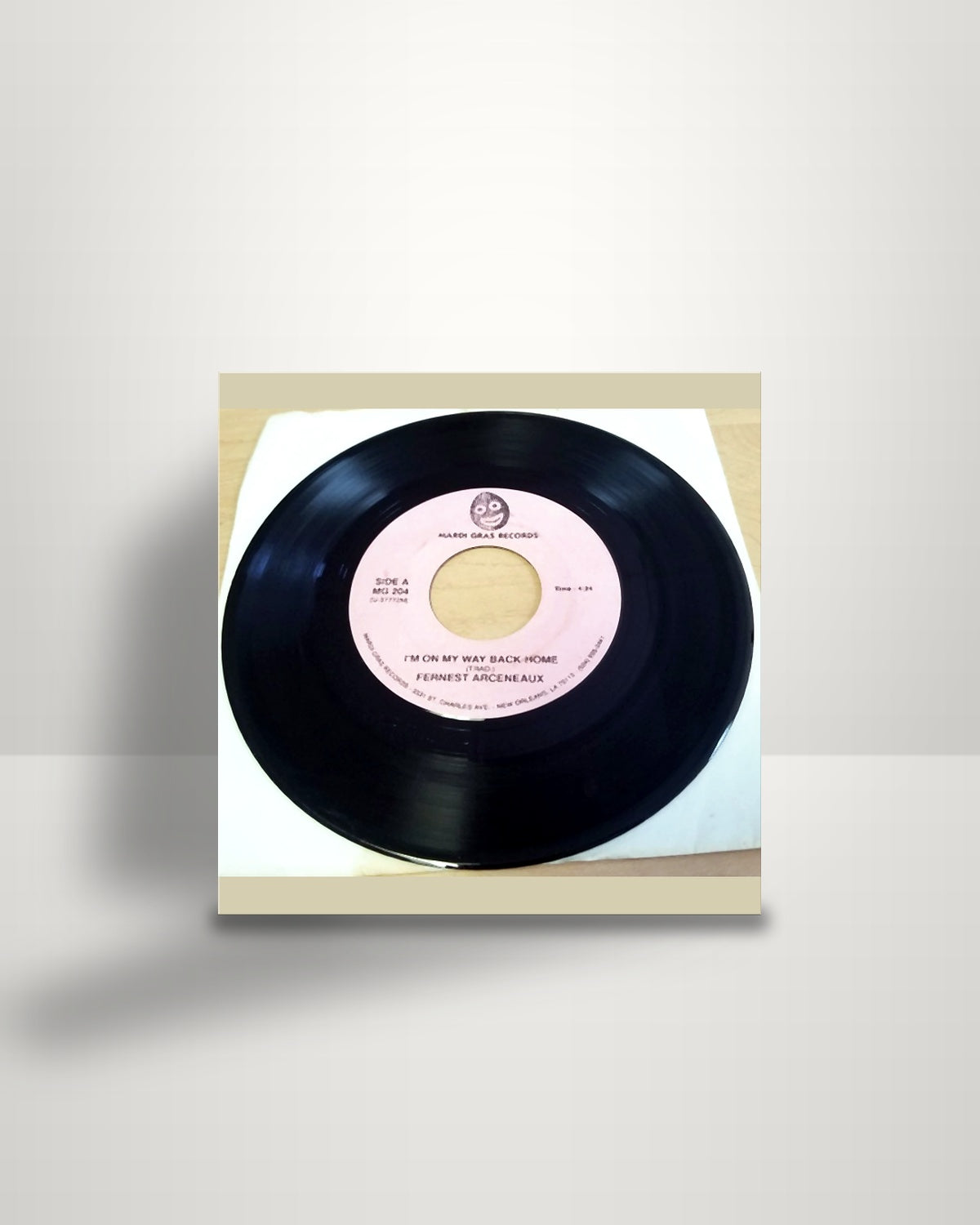 Fernest Arceneaux – Last Night / I'm On My Way Back Home - 7" - Mardi Gras Records US 1994