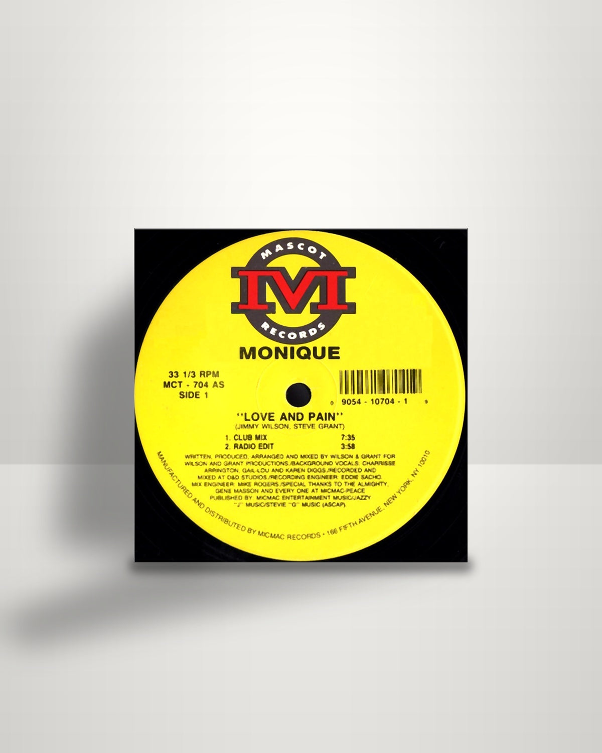 Monique – Love And Pain - 12" - Mascot Records US 1992