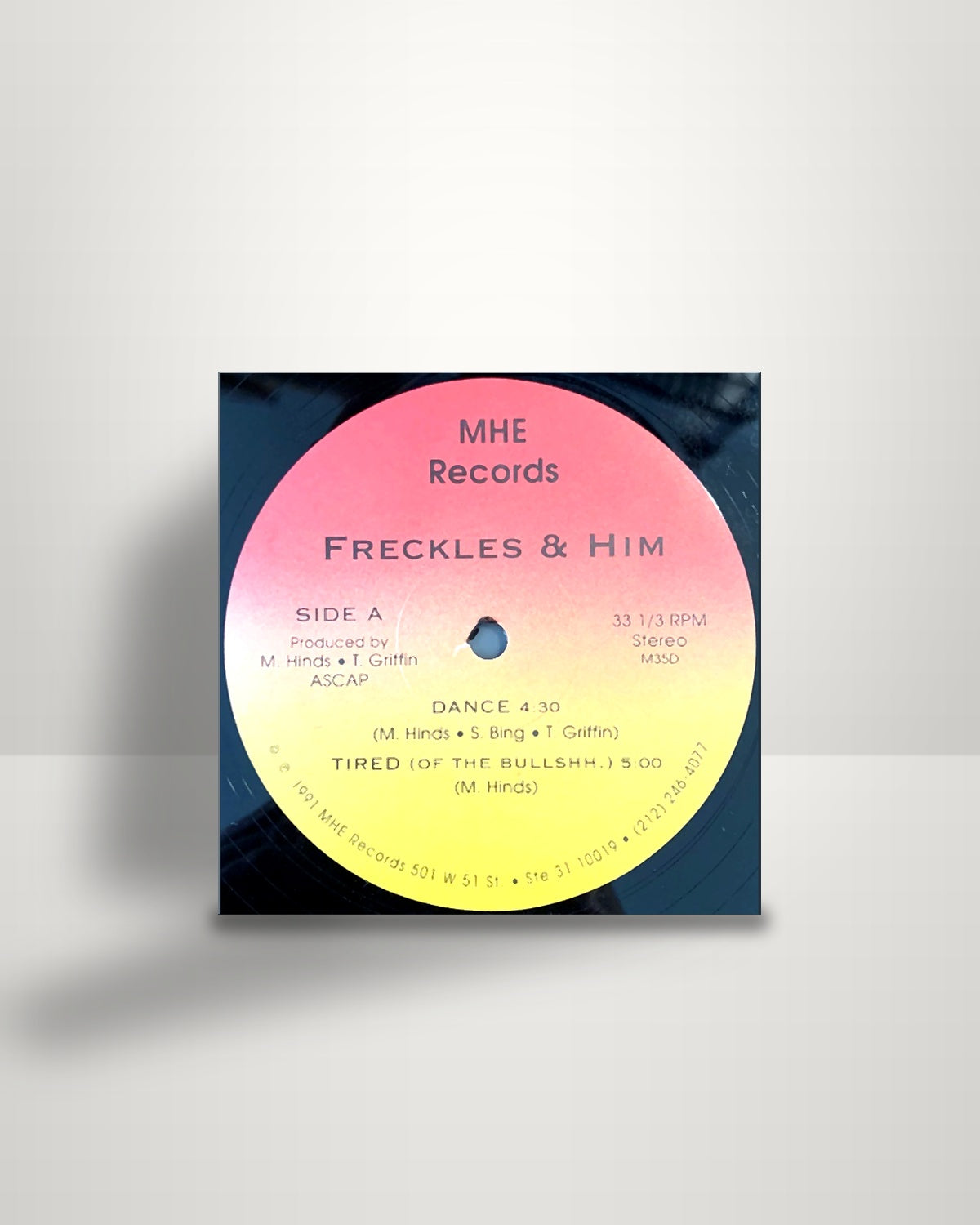 Freckles & Him – Dance / Tired (Of The Bullshh.) - 12" - MHE Records US 1991