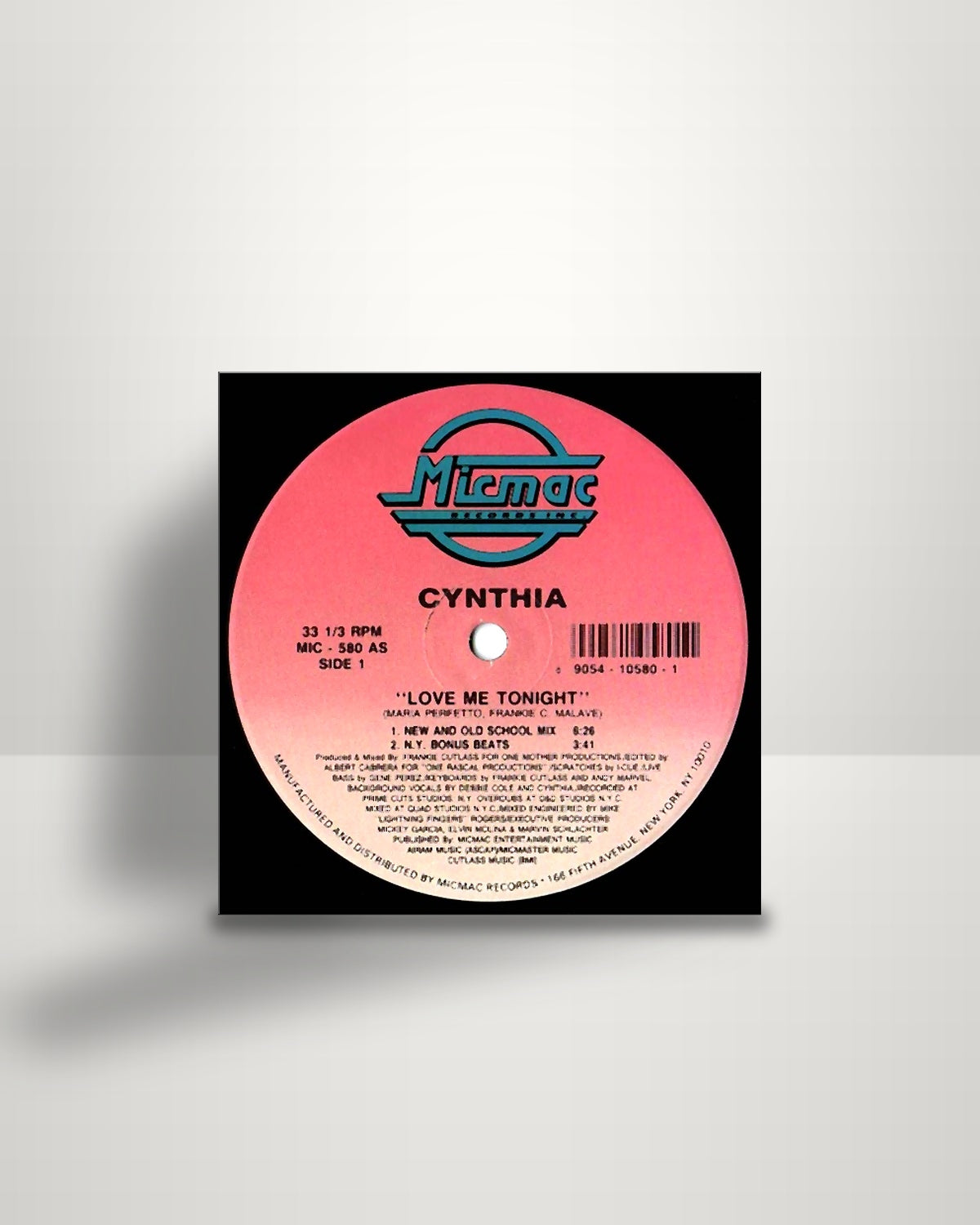 Cynthia – Love Me Tonight - 12" - Micmac Records, Inc. US 1992