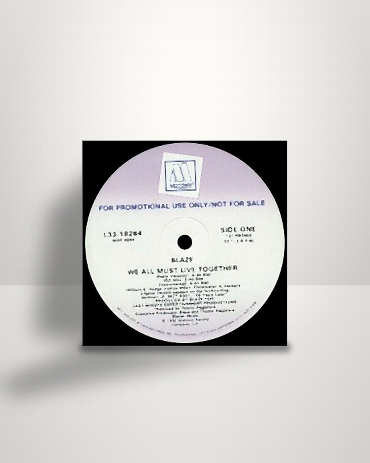 Blaze – We All Must Live Together - 12" - Motown US 1990
