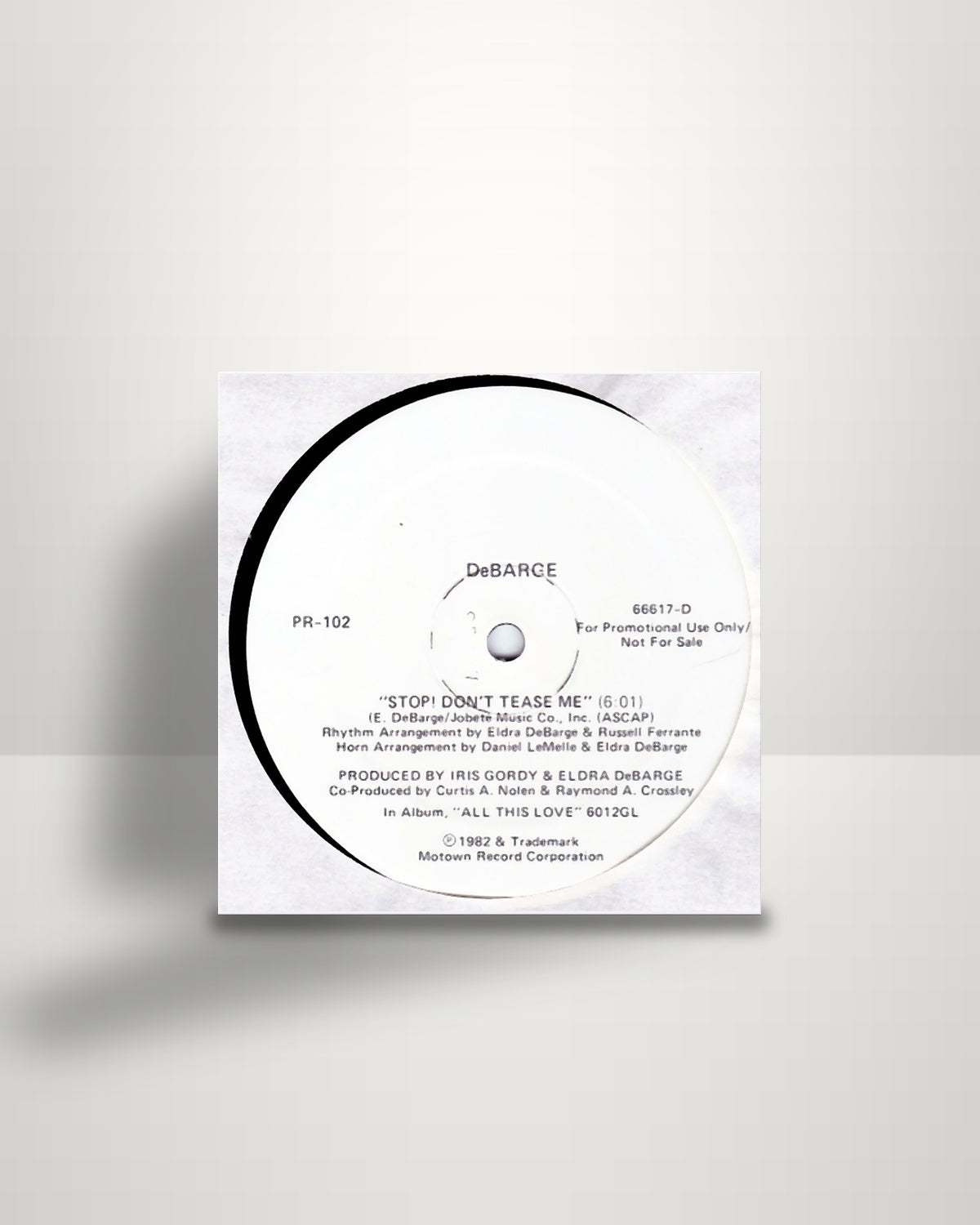 DeBarge – Stop! Don't Tease Me - 12" - Motown US 1982