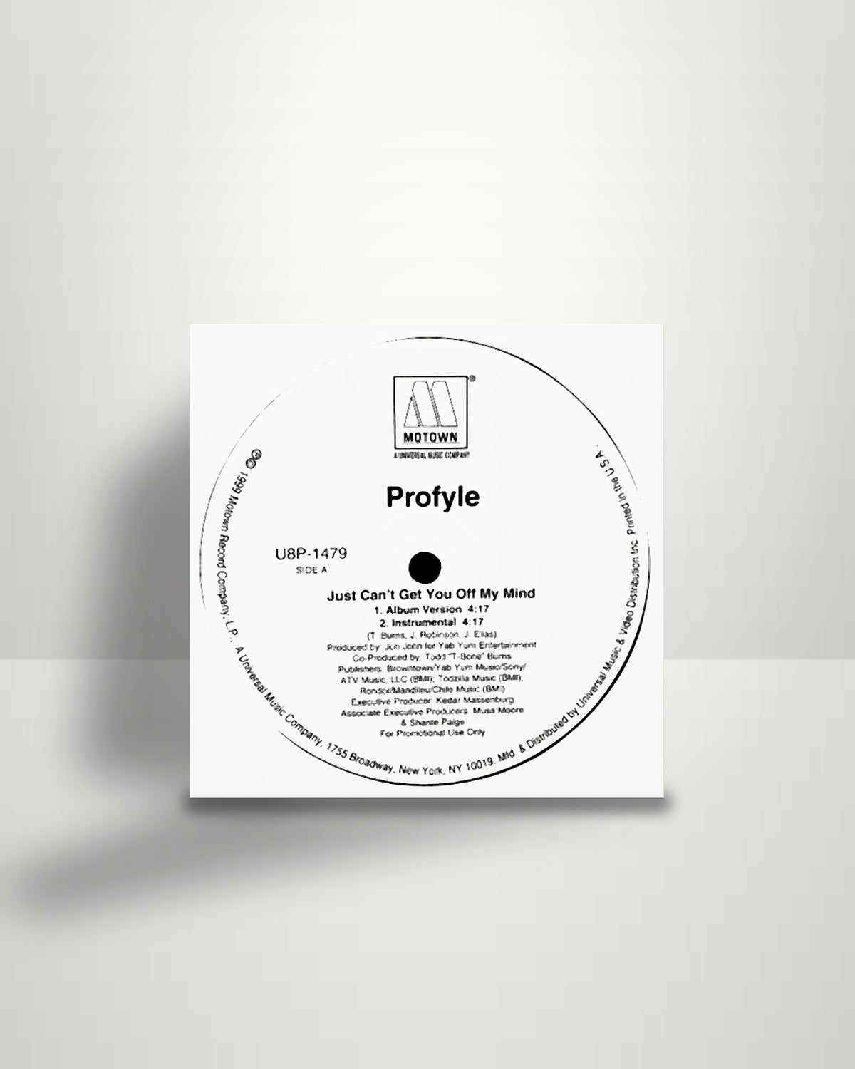 Profyle – Just Can't Get You Off My Mind - 12" - Motown US 1999