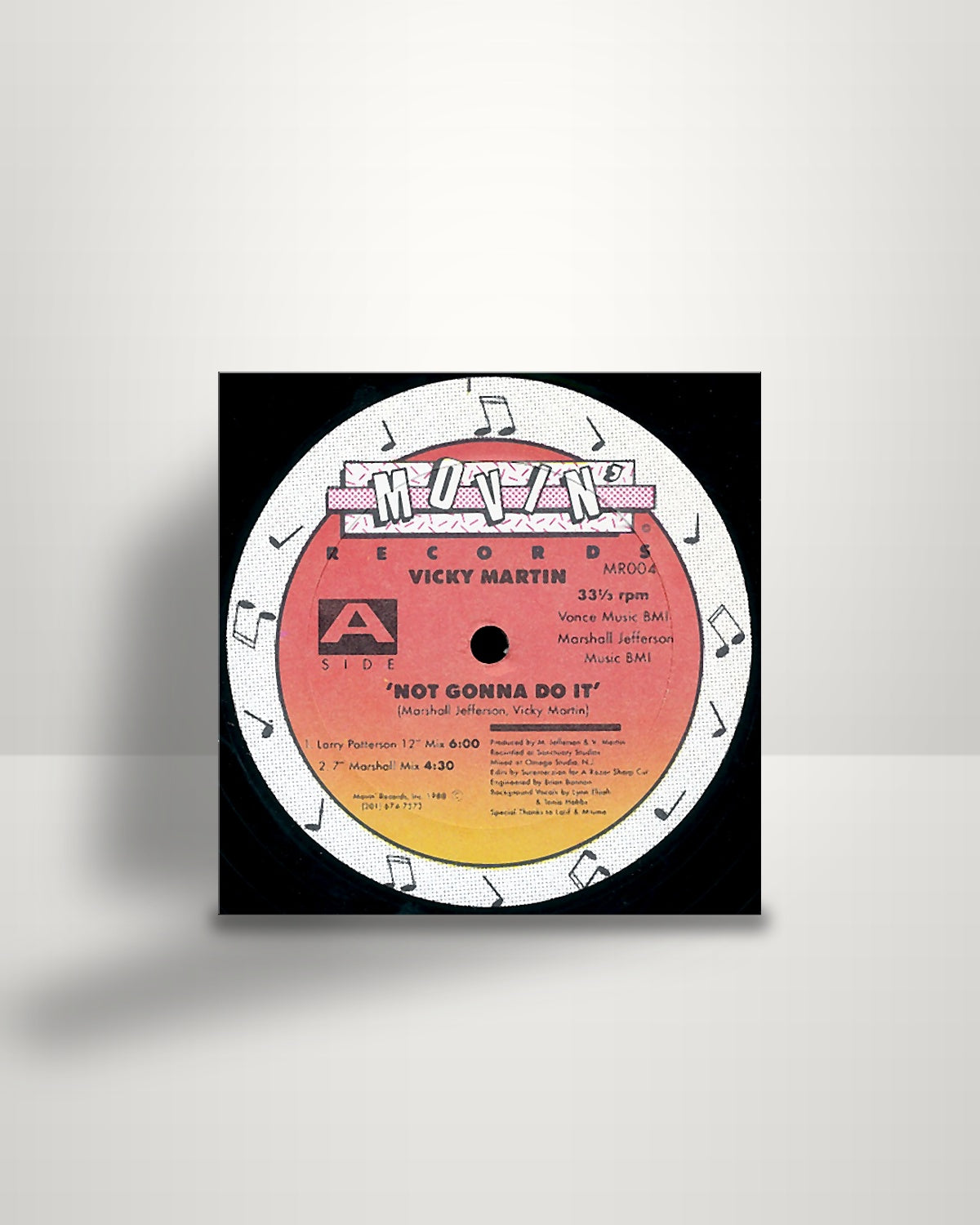 Vicky Martin – Not Gonna Do It - 12" - Movin' Records US 1988