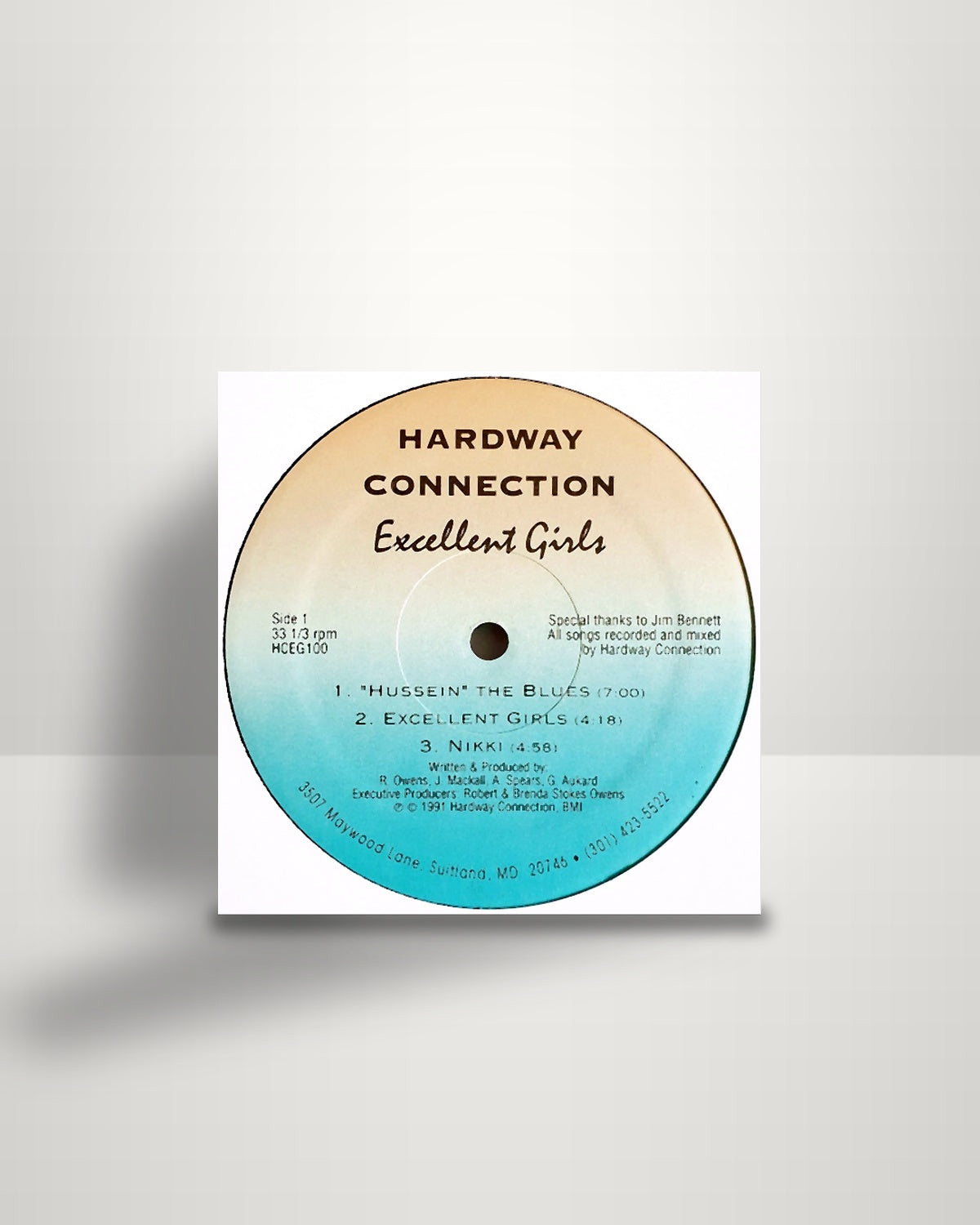 Hardway Connection – Excellent Girls - LP - Not On Label US 1991
