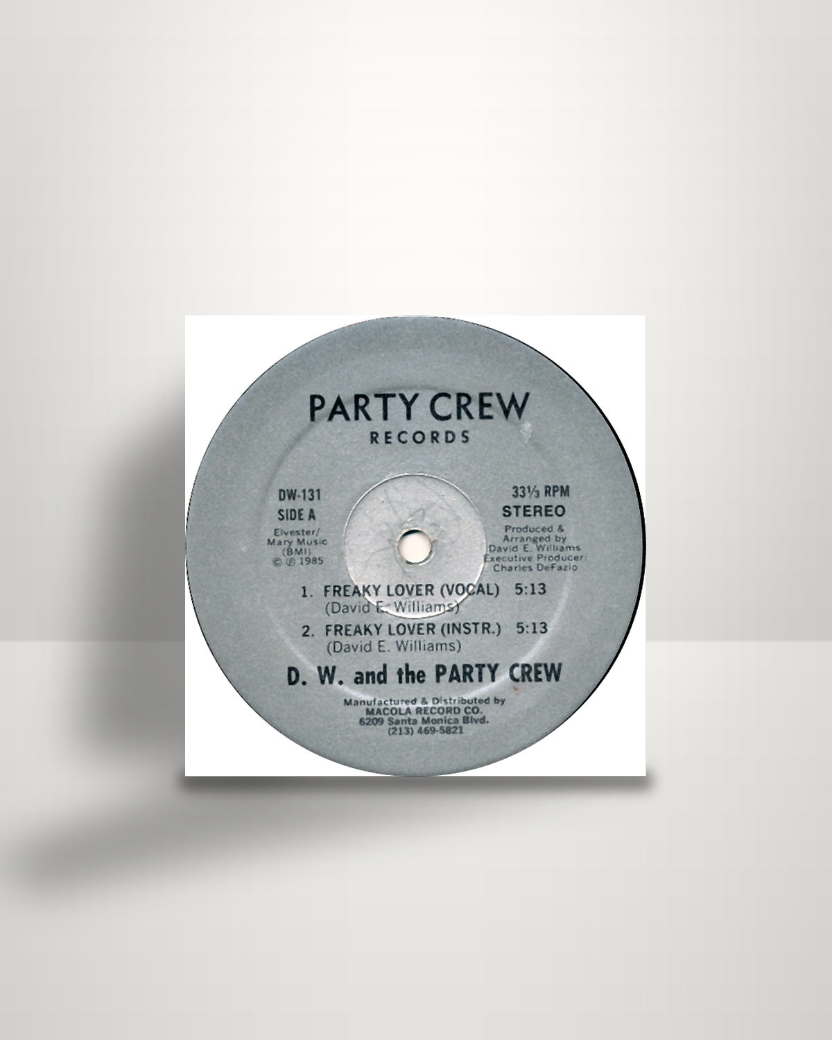 D.W. And The Party Crew – Freaky Lover - 12" - Party Crew Records US 1985