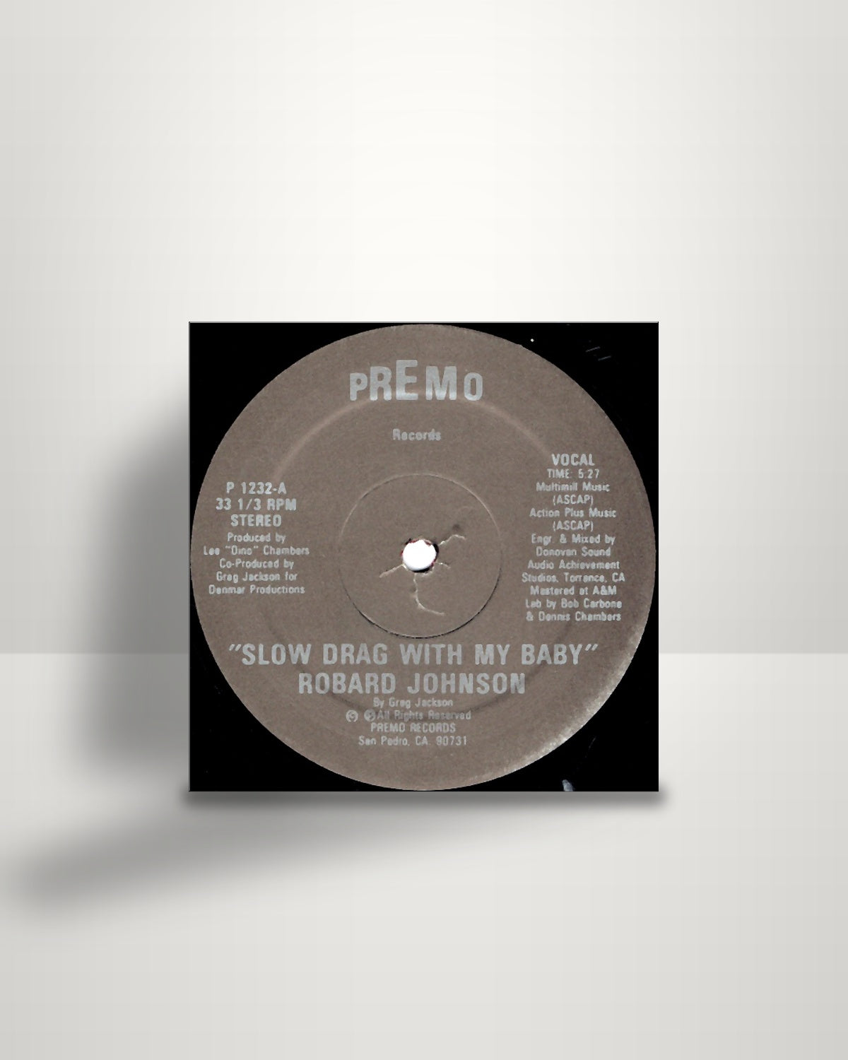 Robard Johnson – Slow Drag With My Baby - 12" - Premo Records US