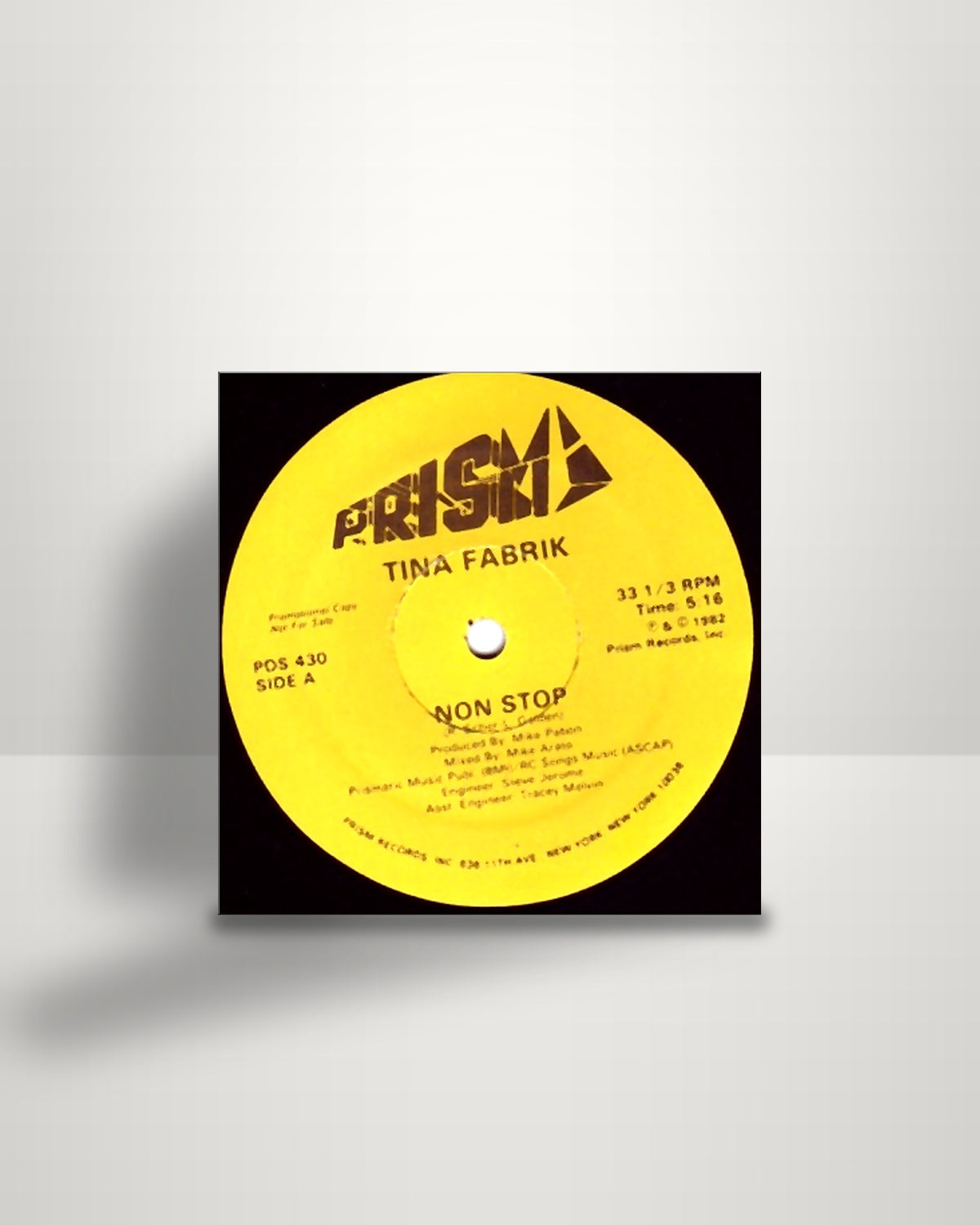Tina Fabrique – Non Stop - 12" - Prism US 1982