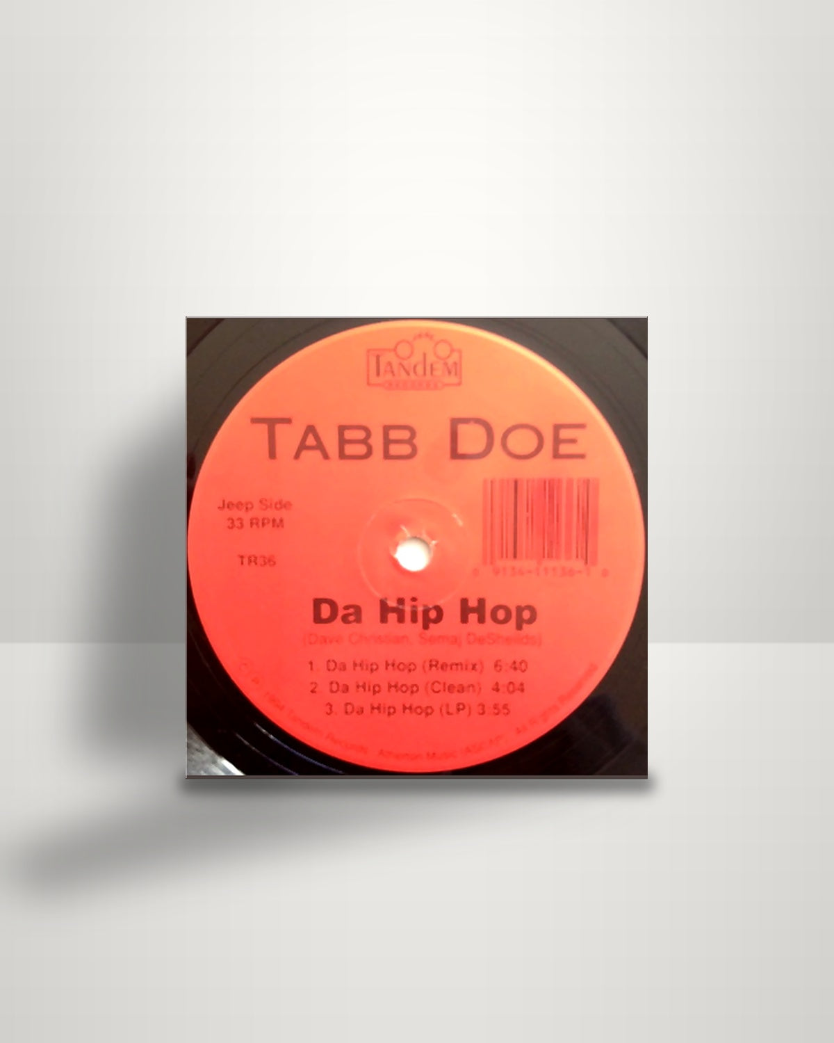 Tabb Doe – Da Hip Hop / Jake The Fake - 12" - Tandem Records US 1994