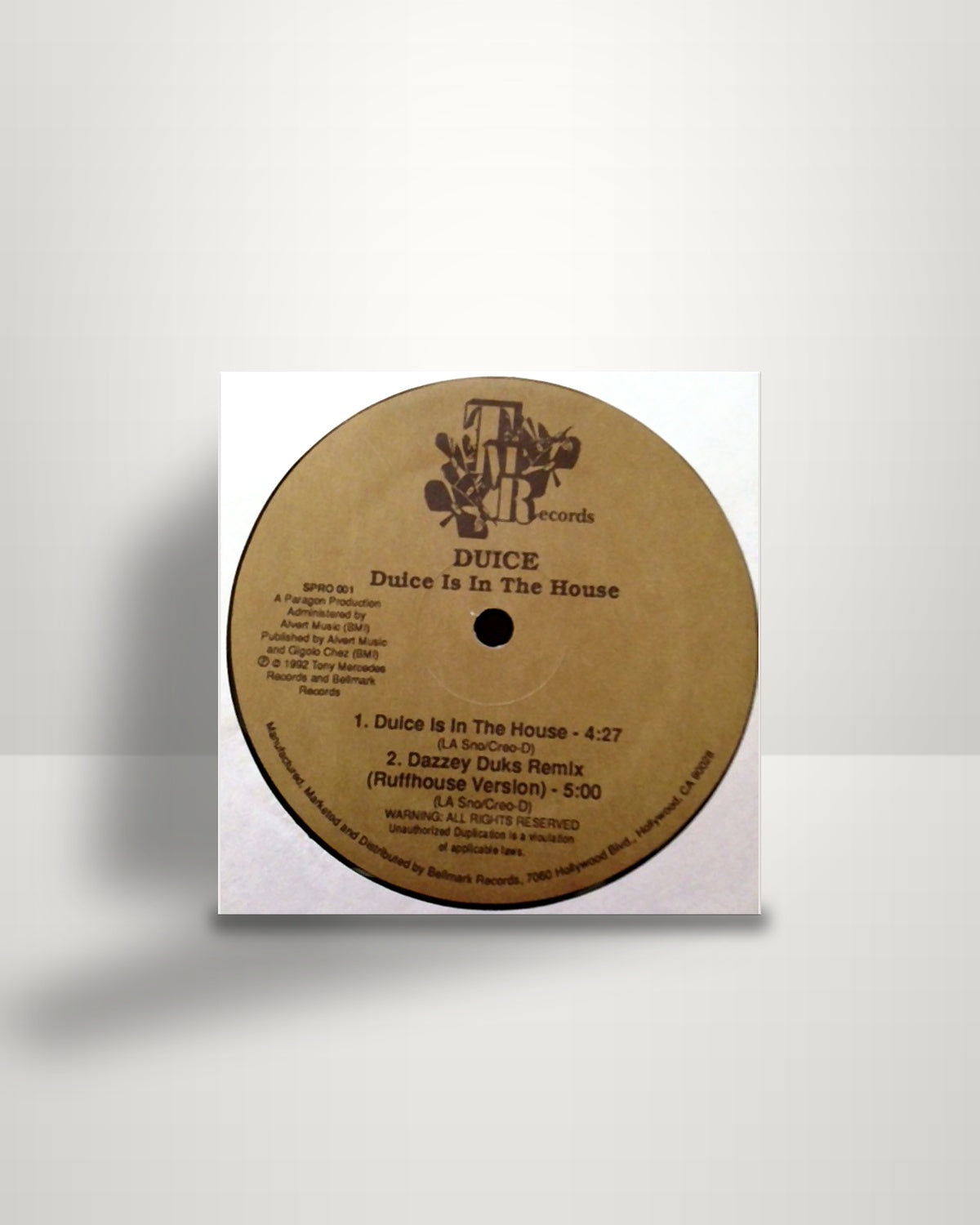 Duice – Duice Is In The House - 12" - Tony Mercedes Records US 1992