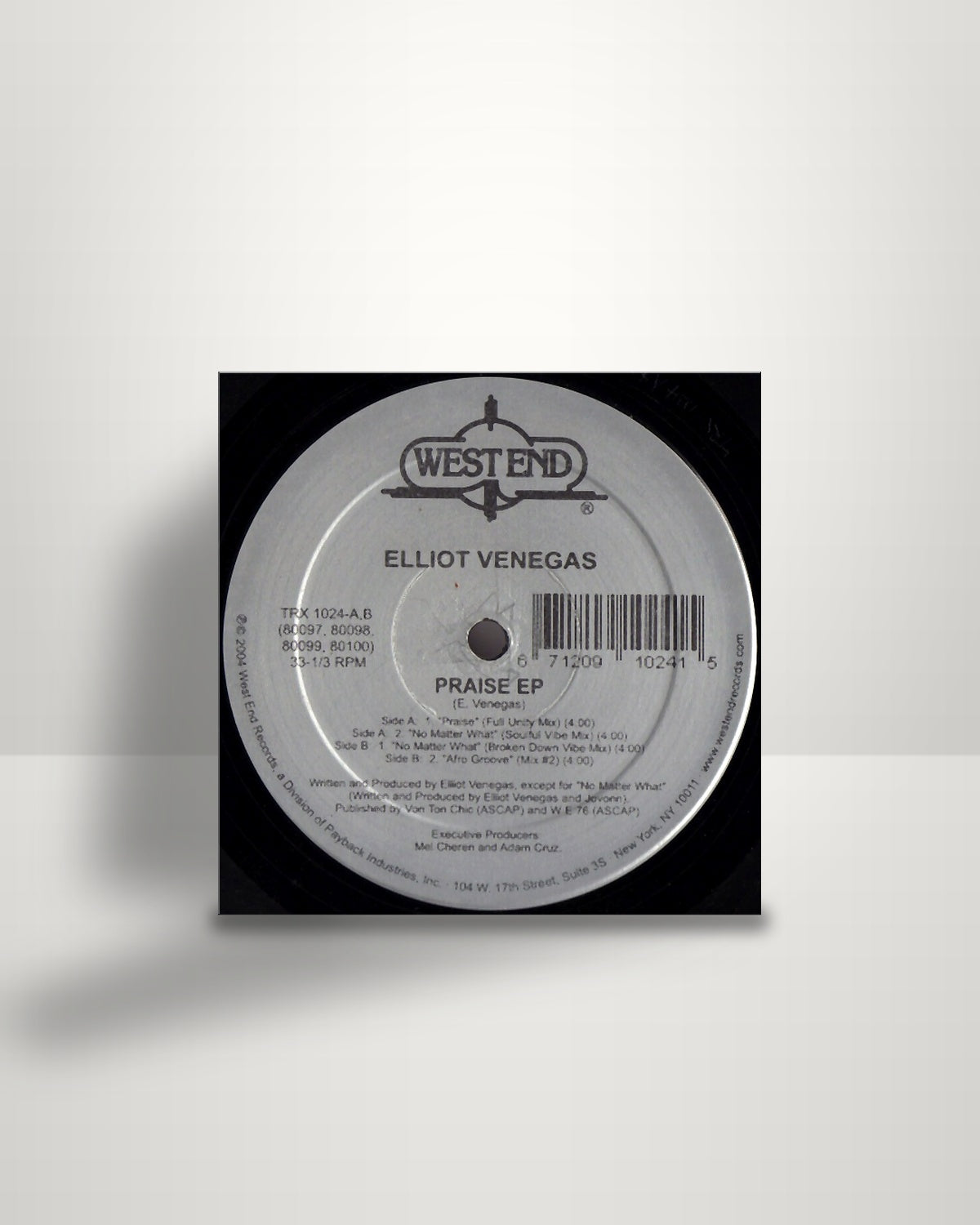 Elliot Venegas – Praise EP - 12" - West End Records US 2004