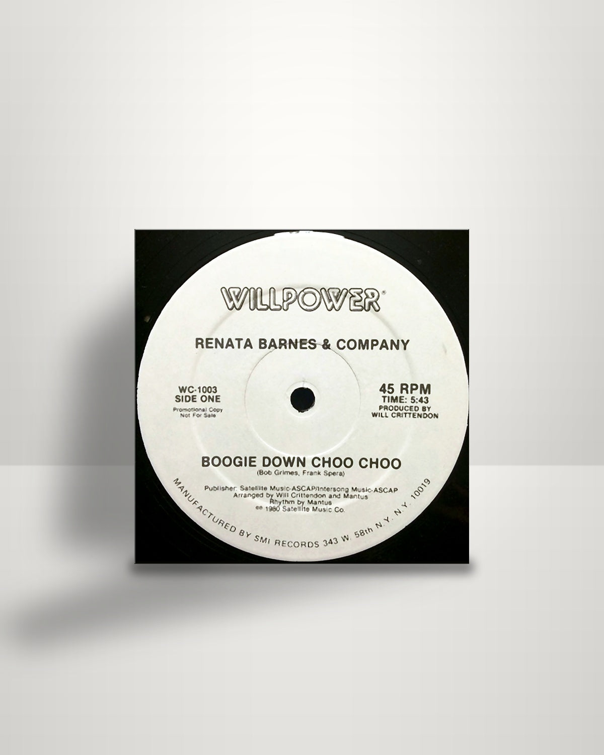 Renata Barnes & Company – Boogie Down Choo Choo - 12" - Willpower US 1980