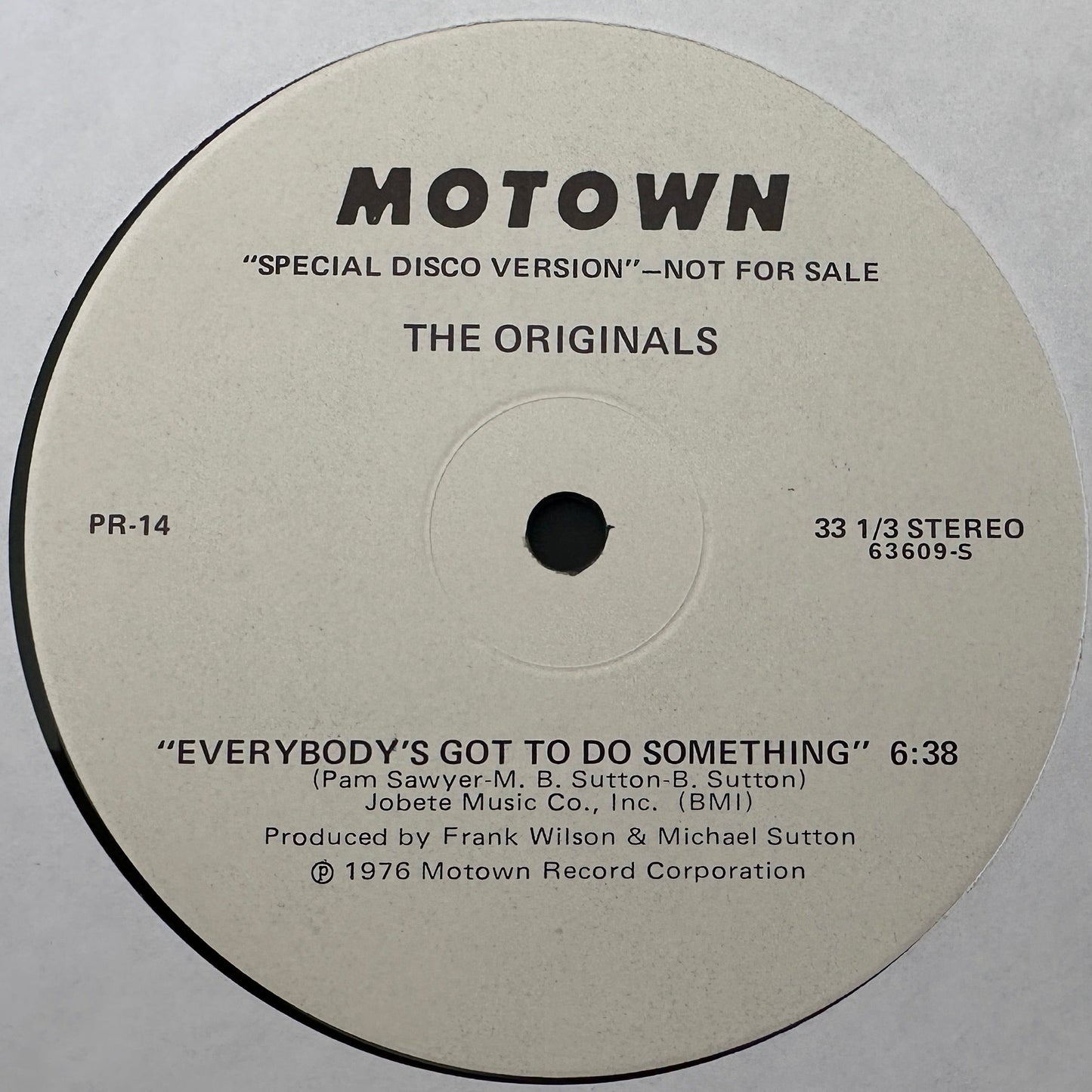 The Originals - Everybody's Got to Do Something 12" Disco Funk / Soul Motown 1975