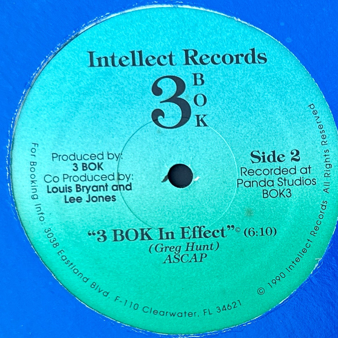 3 Bok In Effect ‎– The Lottery 12" Electro Rap / Hip Hop 1990 Intellect Rec