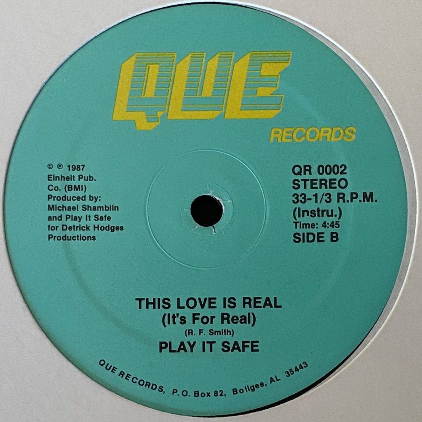 Play It Safe – This Love Is For Real (It's For Real) 12" Modern Soul / Boogie 1987