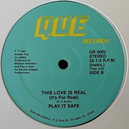 Play It Safe – This Love Is For Real (It's For Real) 12" Modern Soul / Boogie 1987