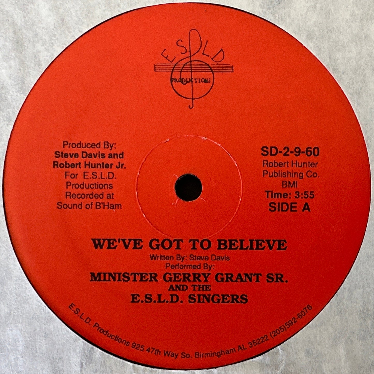 E.S.L.D – We've Got To Believe 12" Gospel Modern Soul 80's