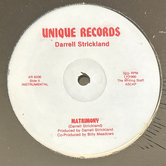 Dar-Rell Stickland – Matrimony 12" R&B / Swing / Boogie 1990