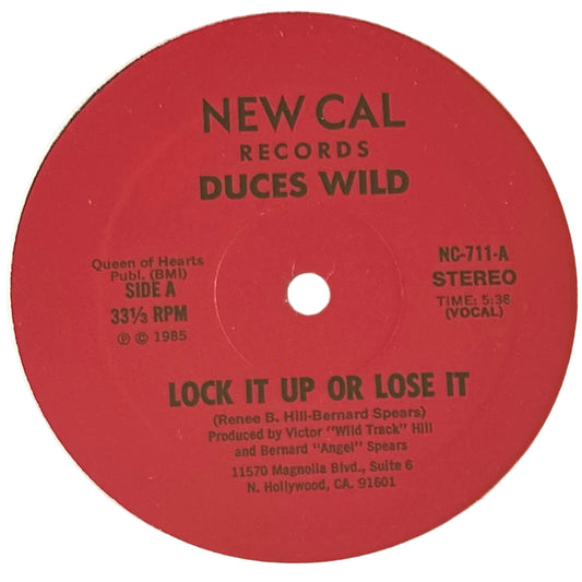 Duces Wild ‎– Lock It Up Or Lose It 12" Electro Boogie 1985 West Coast