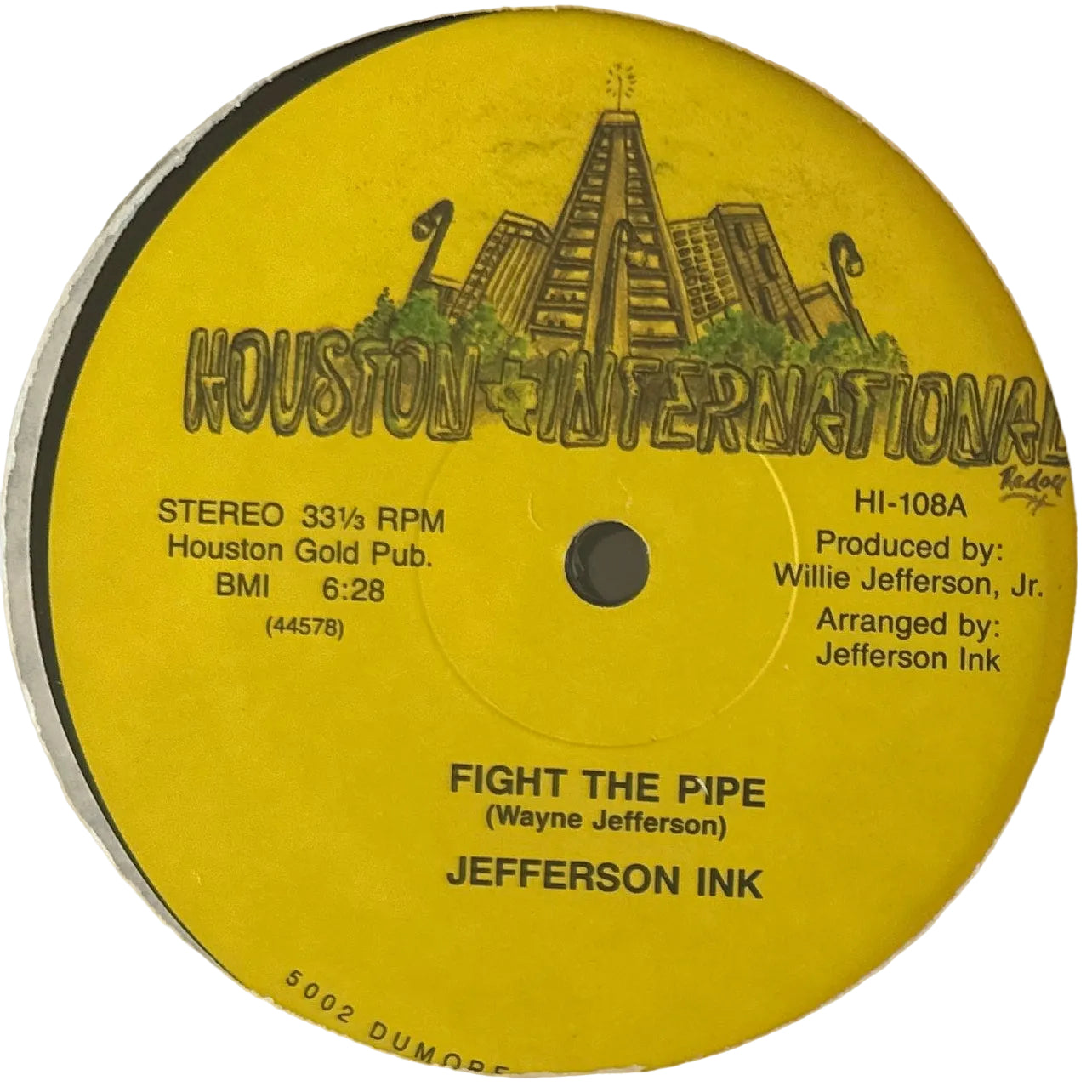 Jefferson Ink – Fight The Pipe 12" Electro Funk / Rap 1986