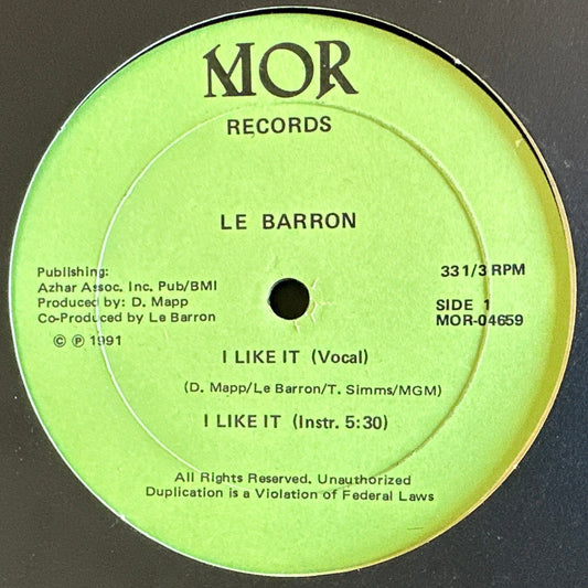 Le Barron – I Like It 12" R&B/Swing 1991